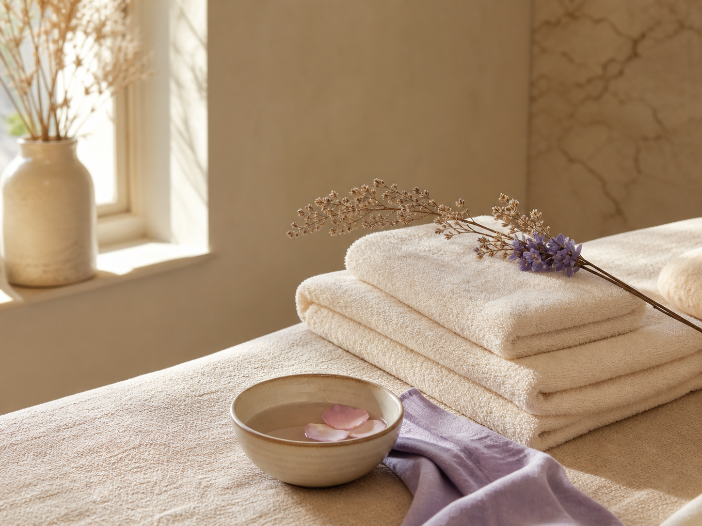 Serene salon treatment room detail — Wellness Combi